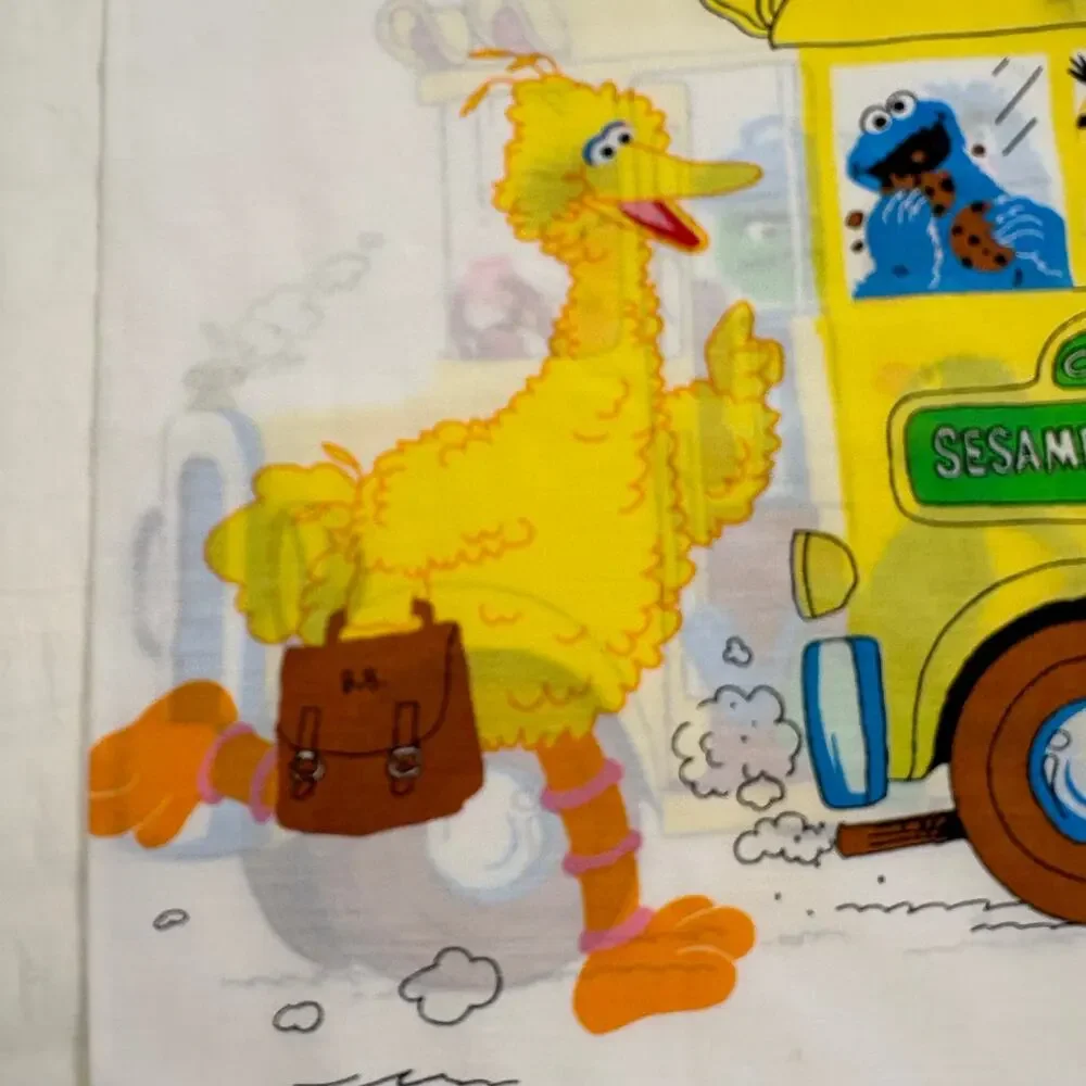 Sesame Street Standard Pillowcase Vintage 80s  Kidcore Nostalgia
